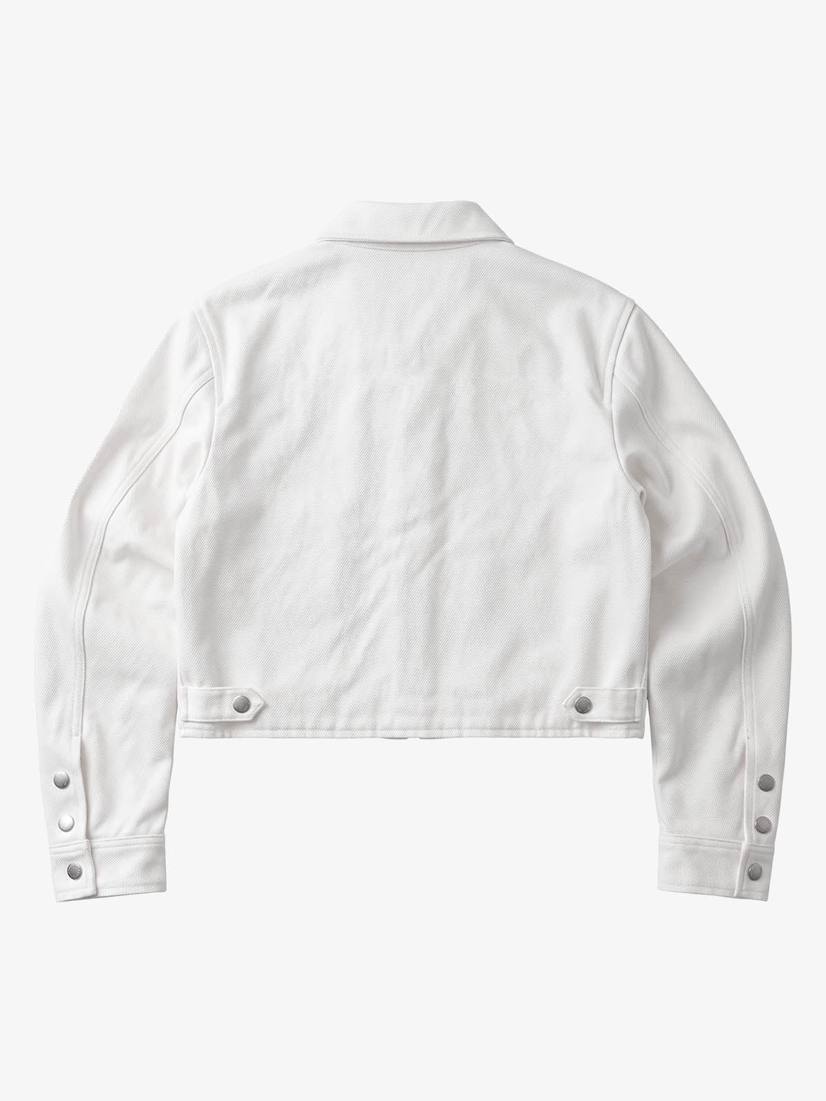 Embossed Stud Patch Cropped Napoleon Jacket