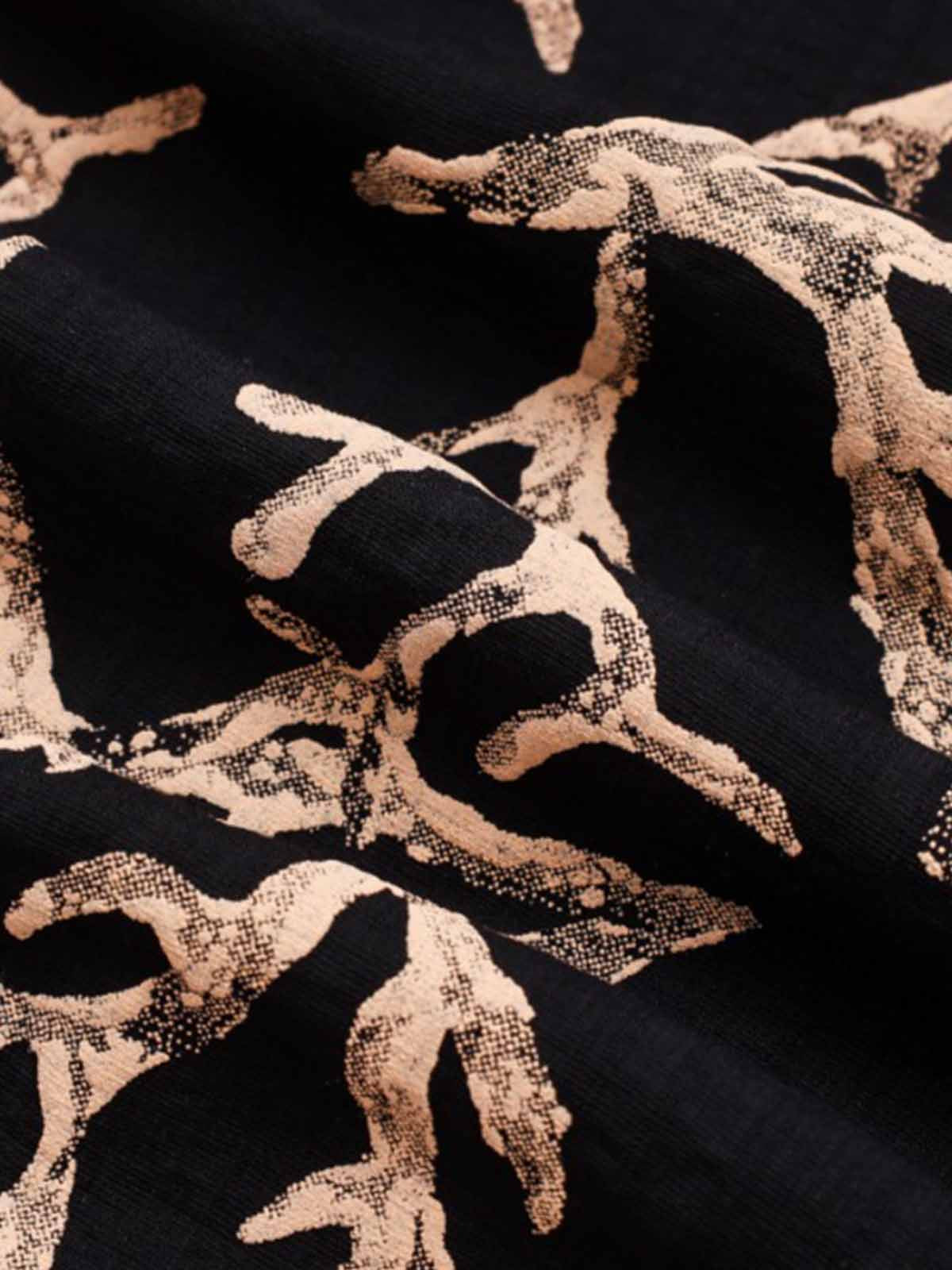 3D Textured Embossed Camp Collar Boxy Shirt 