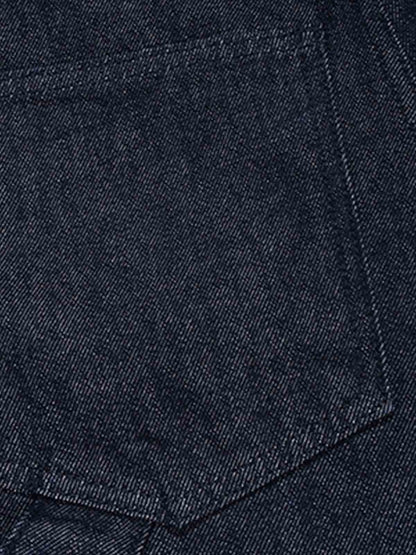 Cotton Denim Men's Oversized Cargo Shorts with Layered Design and Side Pockets 