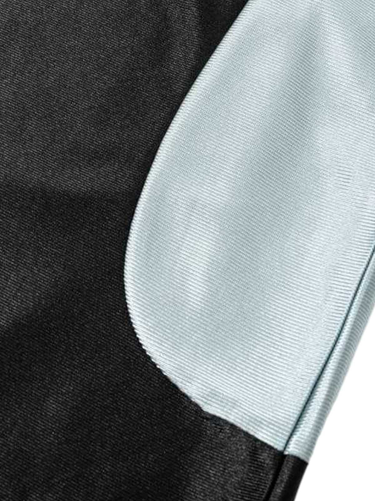 Contrast Stitching Letter Jersey T-shirt 