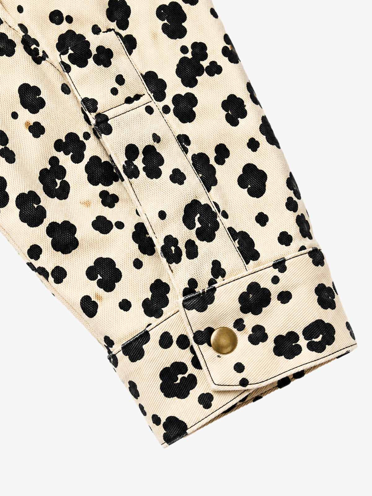 Leopard Racing Gear Patch Denim Jacket