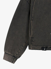 Vintage Washed Snake Staff Graphic Hoodie 