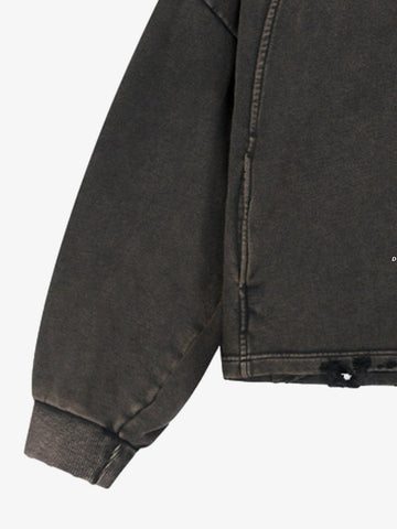 Vintage Washed Snake Staff Graphic Hoodie 