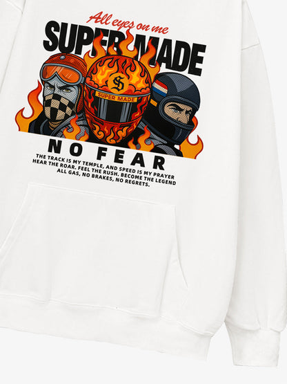Supermade Cyber Hot-blooded Motorcycle Hooded Sweatshirt 