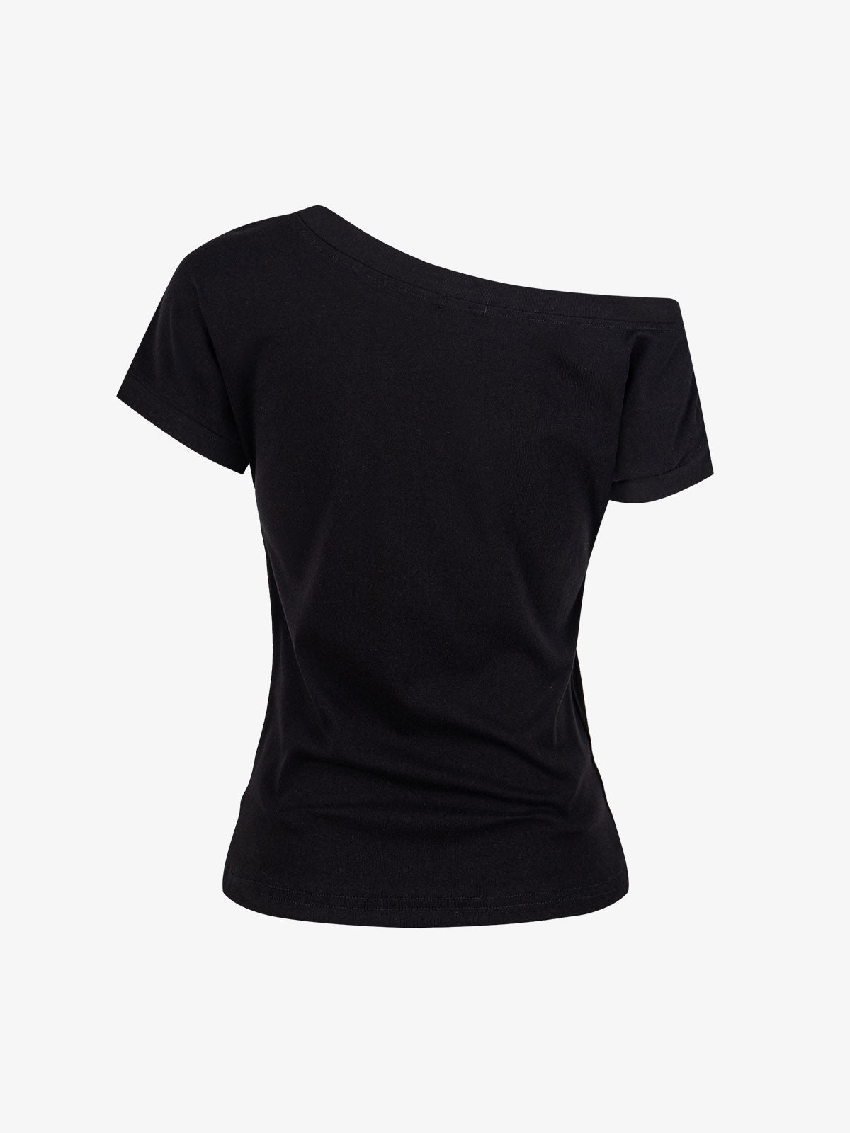 Off-Shoulder Star Stud Short Sleeve Tee
