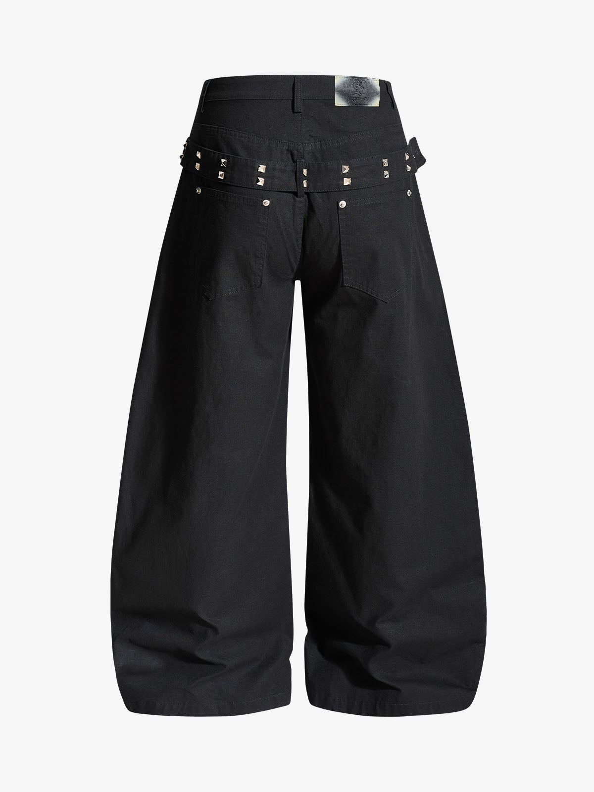 Detachable Back Panel Riveted Pants 