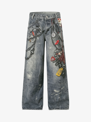 Distressed Vintage Wash Jeans