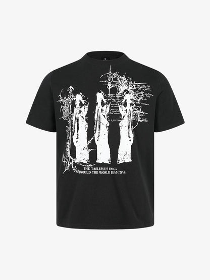 Gothic Statuette Cotton Jersey T-Shirt 