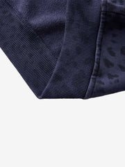 Leopard Pattern Boxy Fit Zip-Up Hoodie
