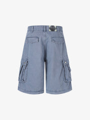 Used-Look-Cargoshorts mit vielen Taschen