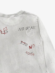 Rhinestone Graphic Dyed Long Sleeve Tee