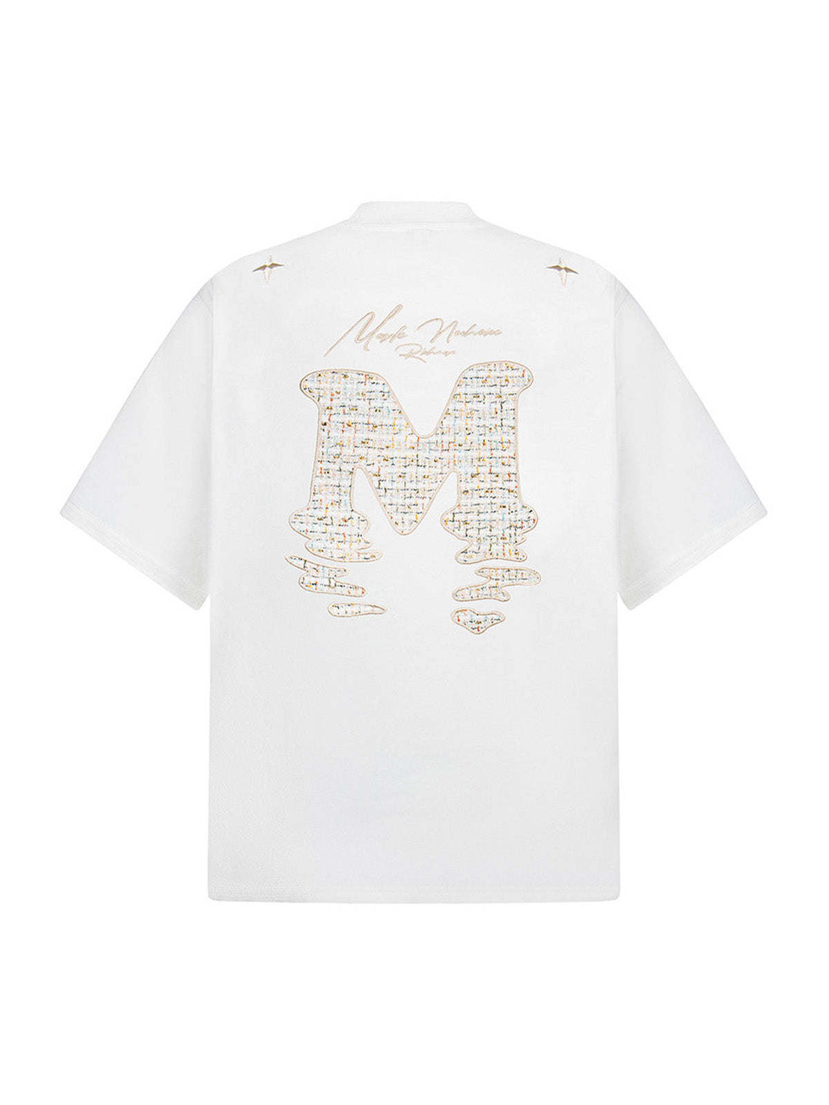 Vintage Patchwork Embroidered Letter T-shirt 