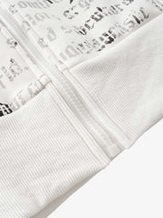 All-Over Letter Graphic Zip Sweatshirt