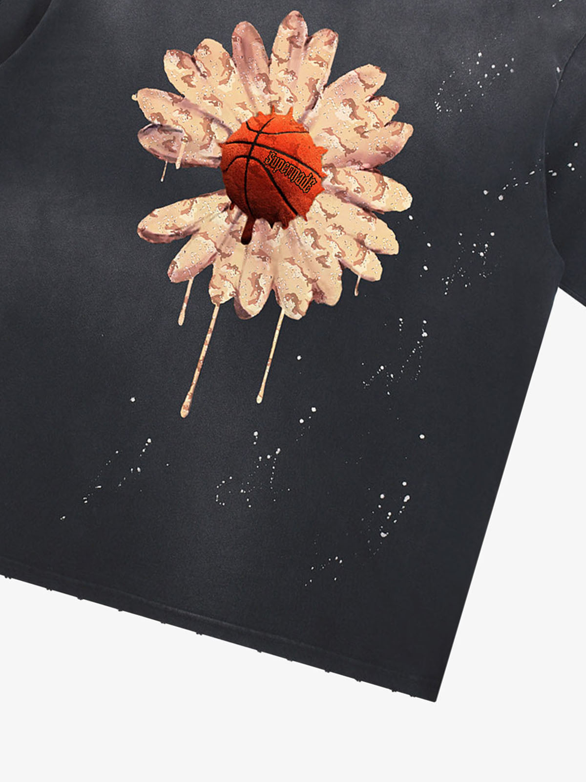 thesupermade Funny street basketball floral pattern design T-shirt 