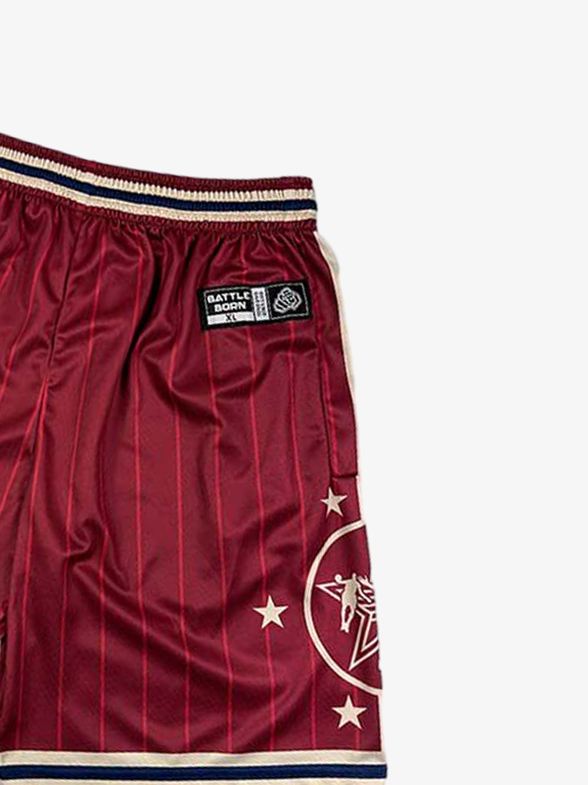 Star Crest Striped Soccer Shorts 