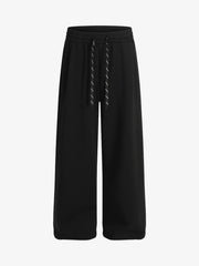Drawstring Wide Leg Relaxed Sweatpants 