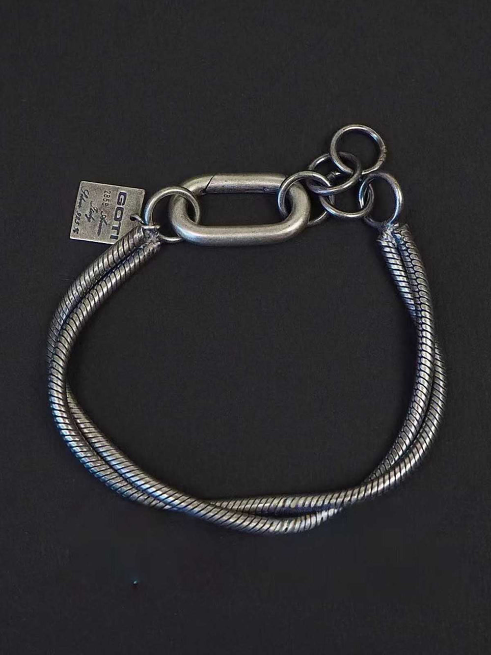 Heavy-Duty Distressed Snake Chain Bracelet 