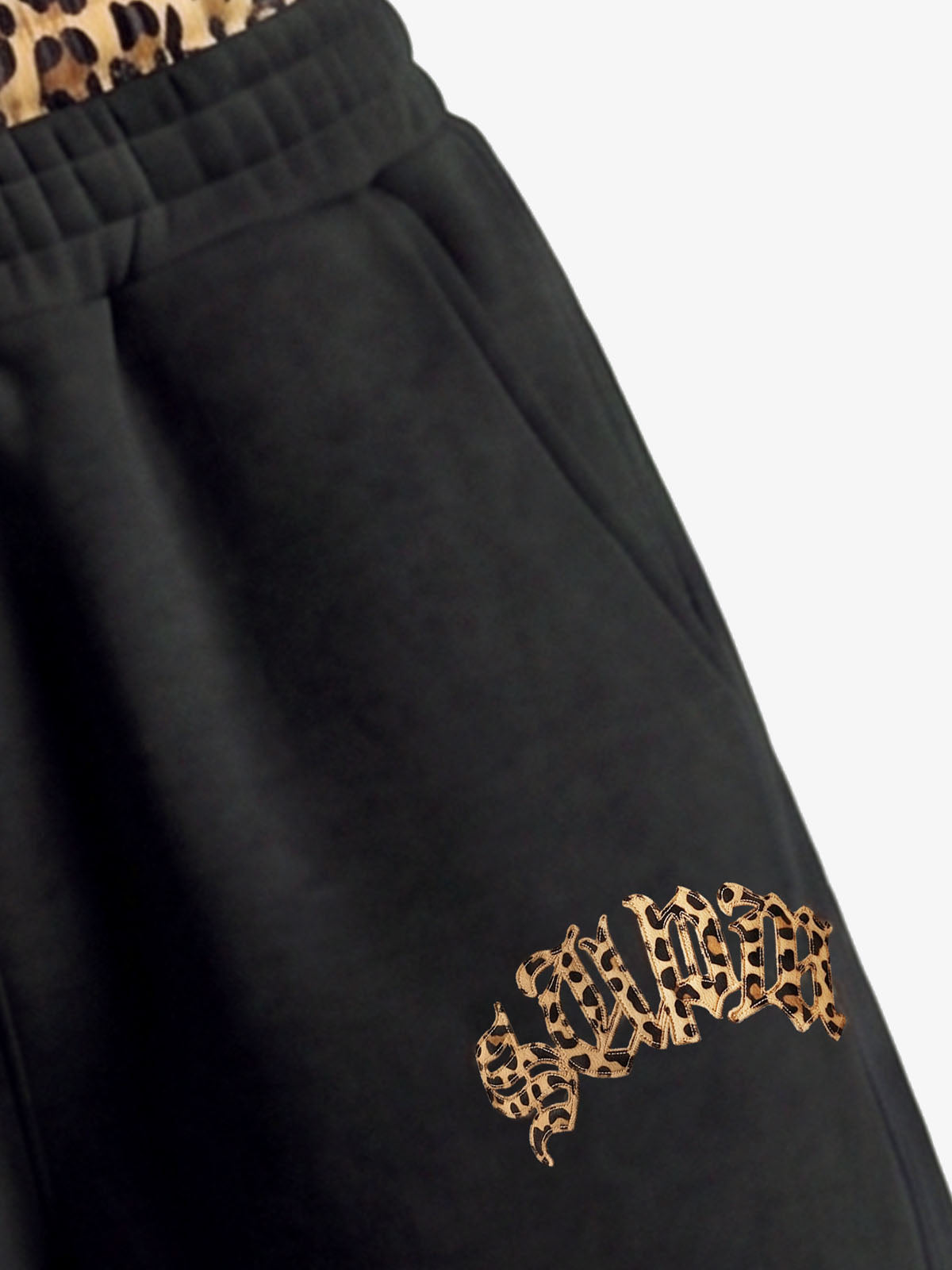 Leoparden-Patchwork-Hoodie & Hosen-Set