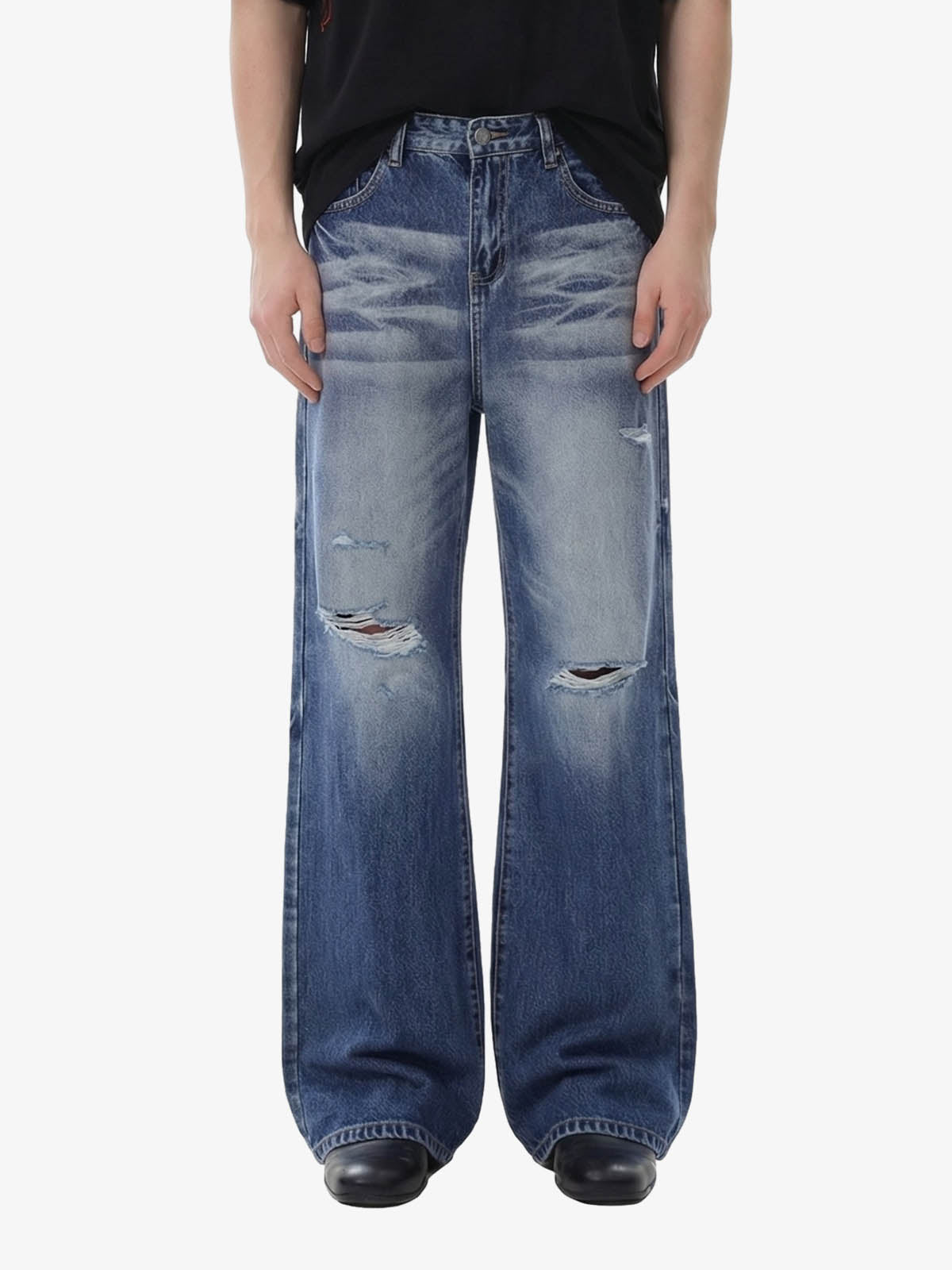 Denim Ripped Washed Distressed Jeans - 2503 