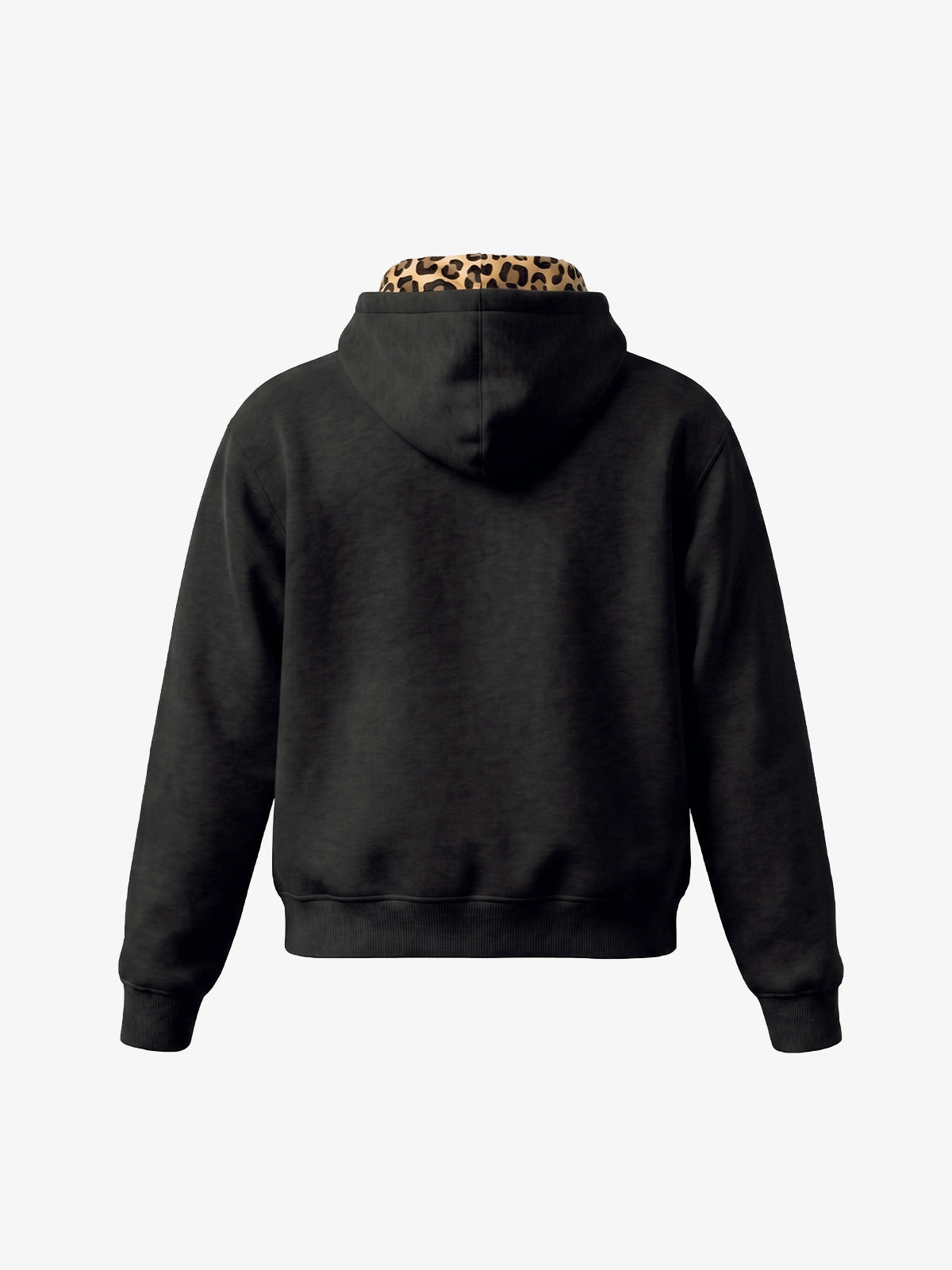 Leoparden-Patchwork-Hoodie & Hosen-Set
