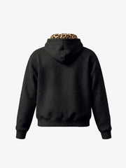 Leoparden-Patchwork-Hoodie & Hosen-Set