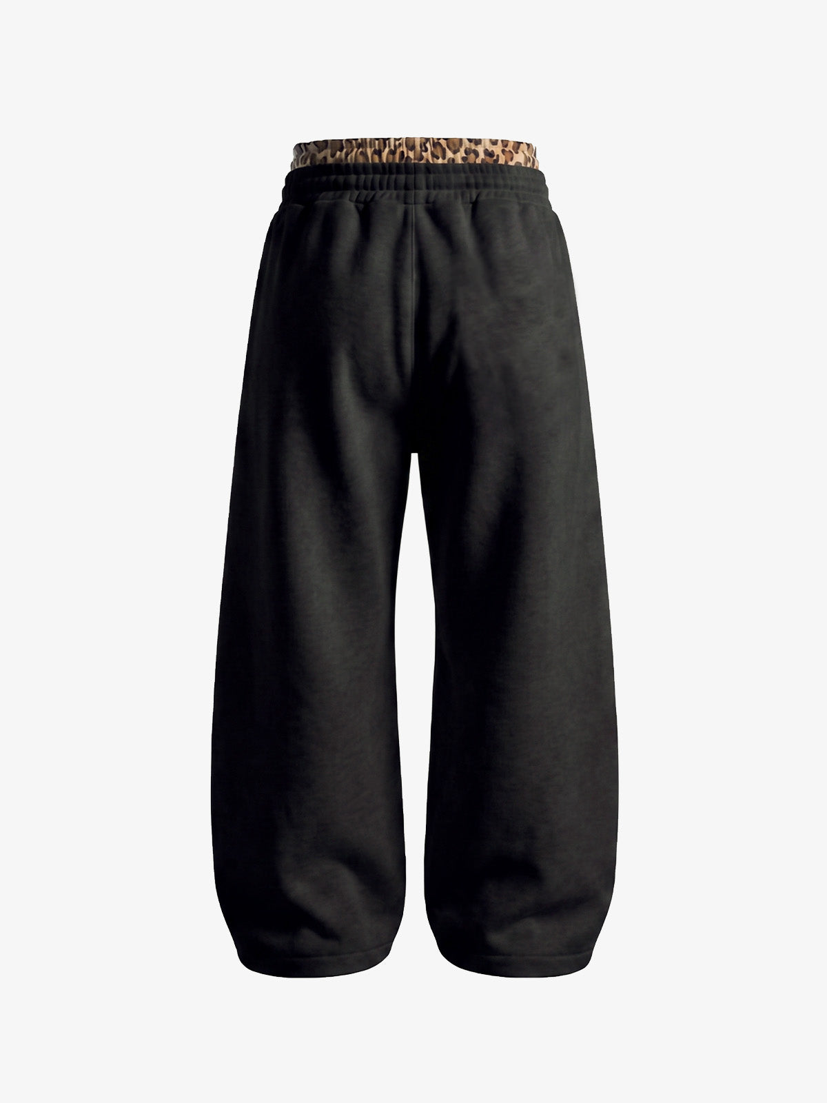 Leoparden-Patchwork-Hoodie & Hosen-Set