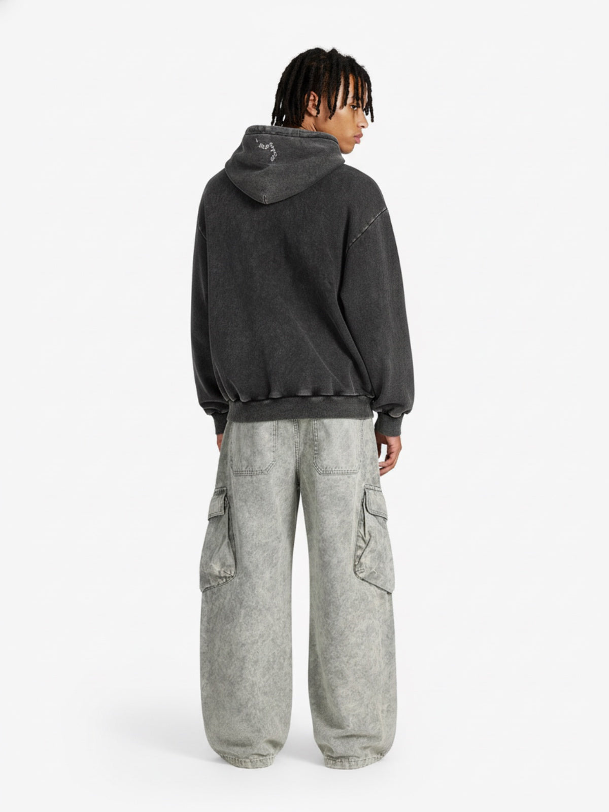 Vintage Washed Multi-Pocket Barrel Jeans 