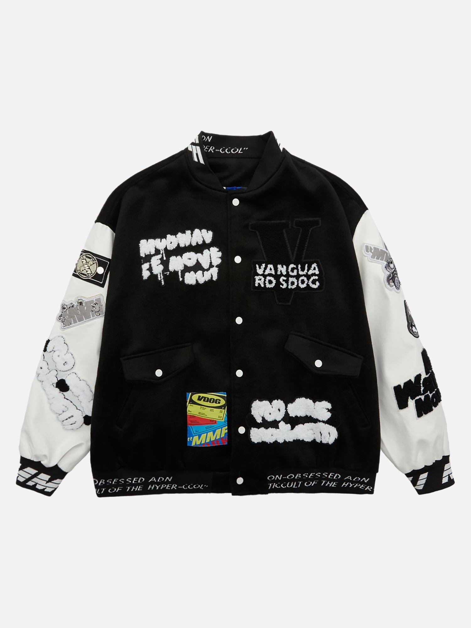Thesupermade Pink Terry Patch Embroidered Hip Hop Baseball Jersey - 19