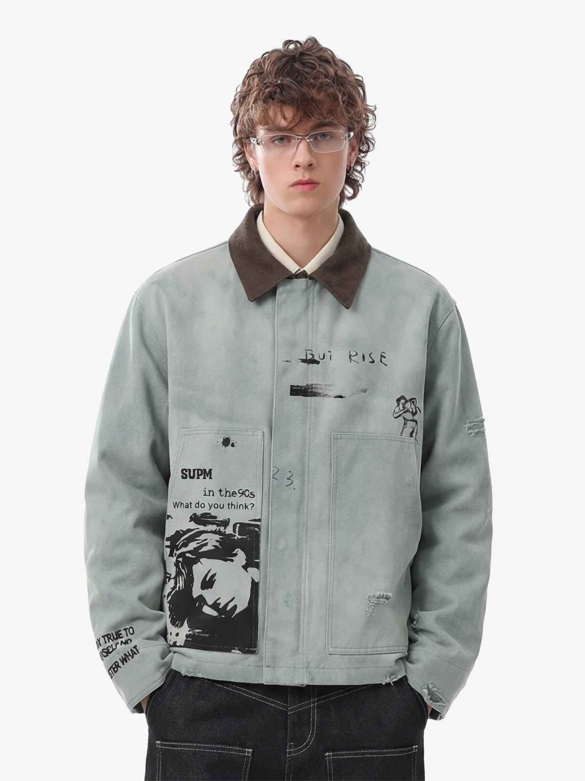 Vintage Washed Distressed Barn Work Jacket - 2582 
