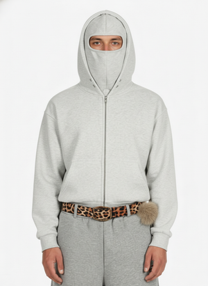 Fleece-Lined Balaclava Zip Up Hoodie 