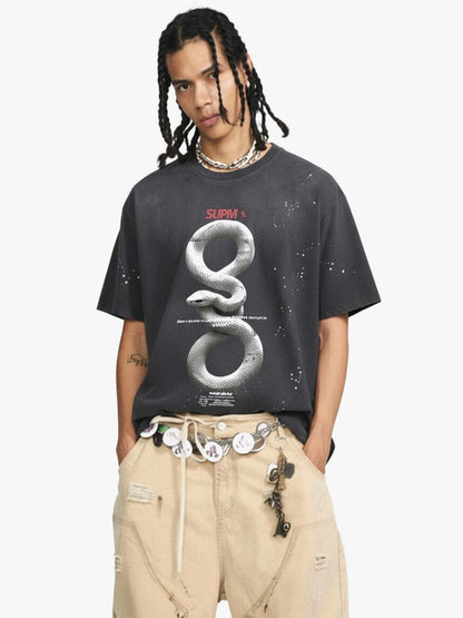 Realistic Snake Graphic T-Shirt 