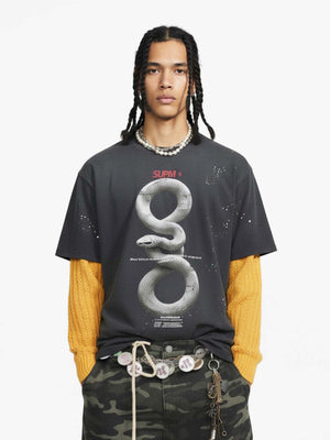 Realistic Snake Graphic T-Shirt 