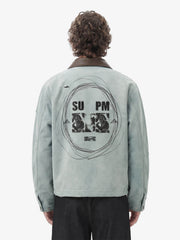 Vintage Washed Distressed Barn Work Jacket - 2582 