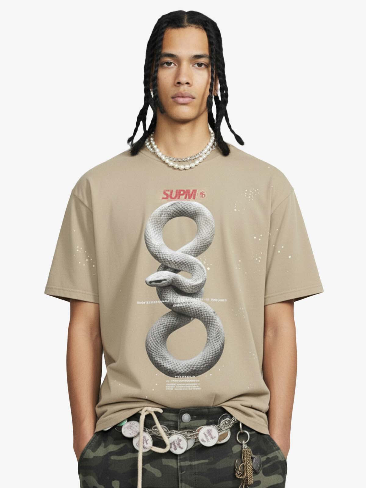 Realistic Snake Graphic T-Shirt 