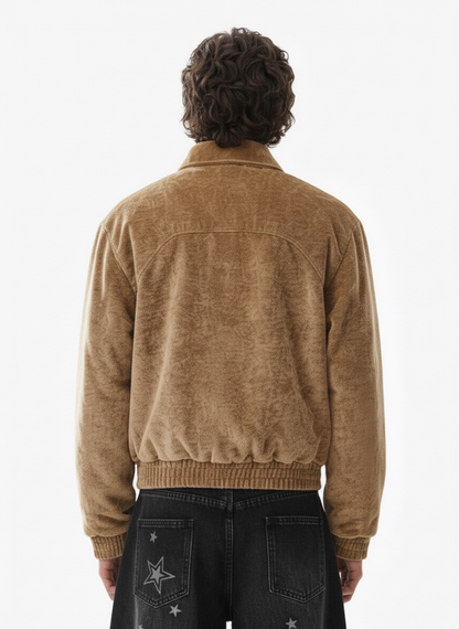 Vintage Suede Deconstructed Workwear Jacket 