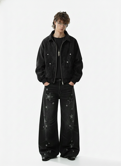 Vintage Suede Deconstructed Workwear Jacket 