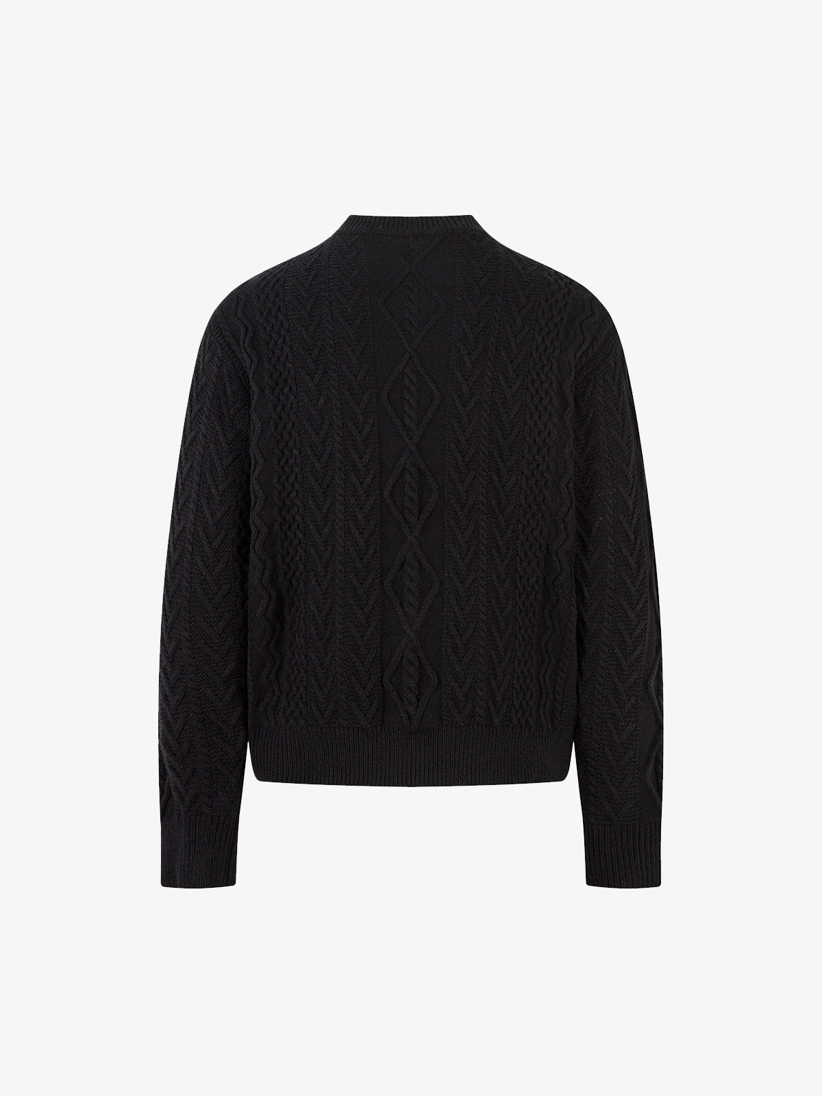 Elegant Cable Knit Sweater with Button Placket for Women 