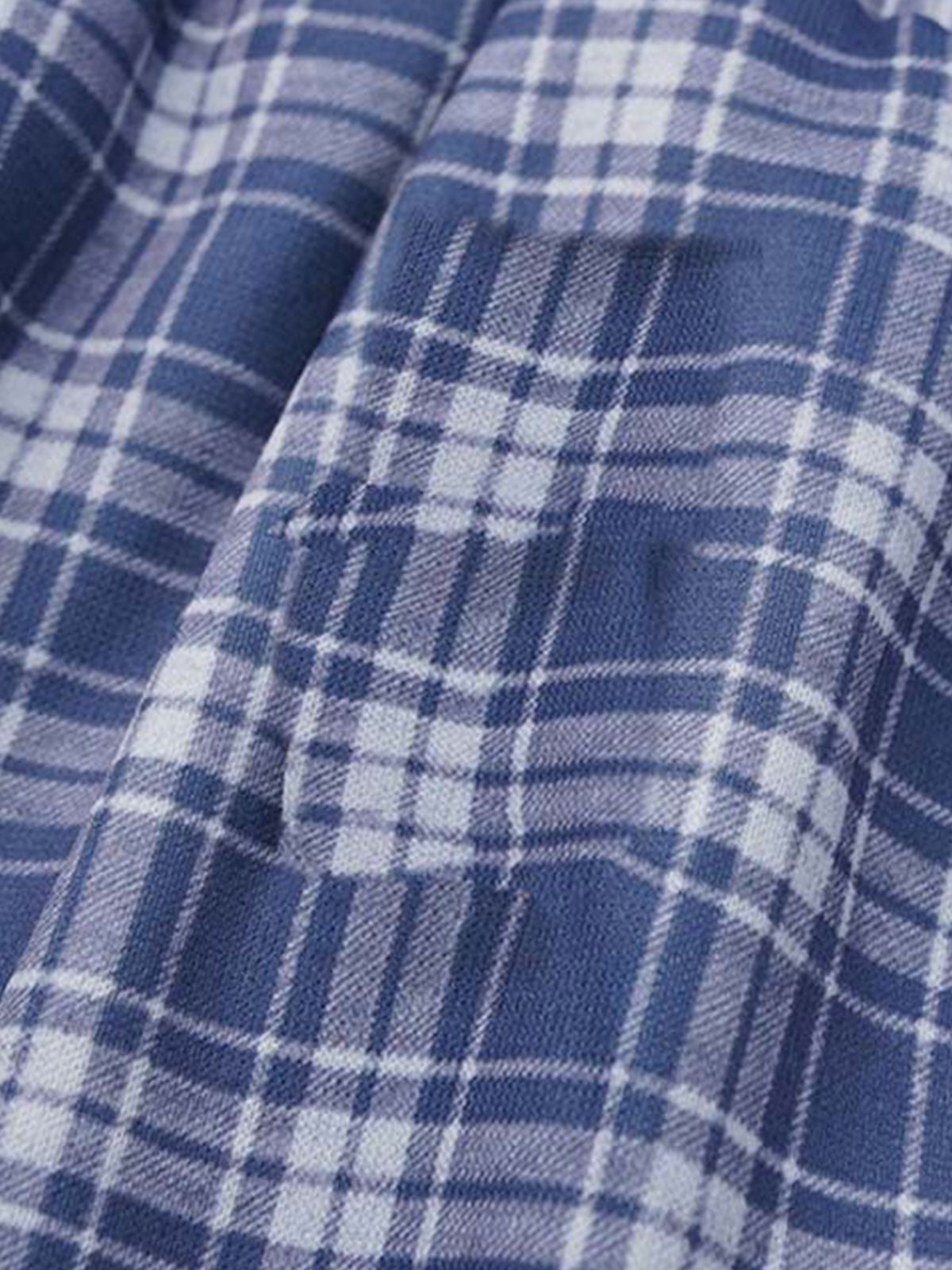 Plaid Waist Graphic Wide-Leg Sweatpants