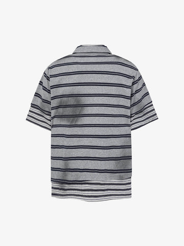Striped Half-Zip Pullover Sweater – Cotton Blend Classic Fit Lightweight Knit