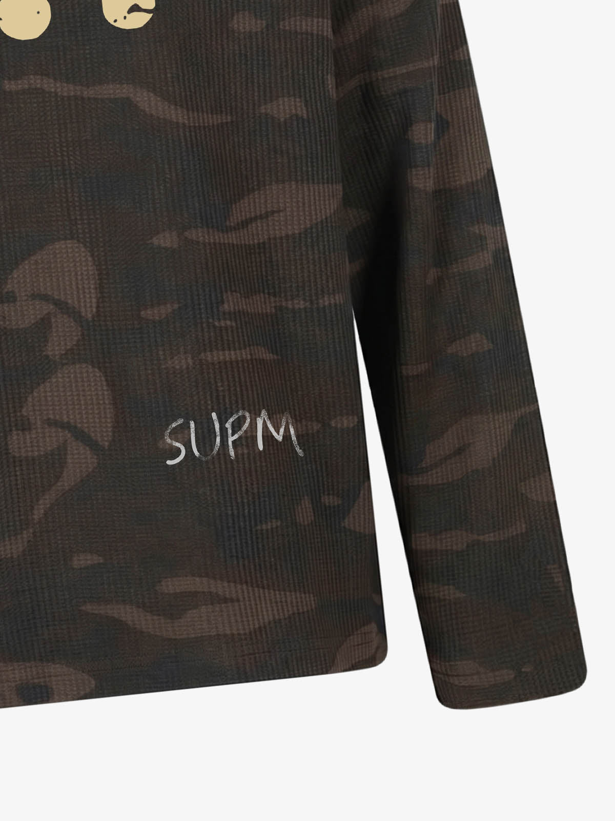 Find Me Graphic Camo Waffle Langarmshirt
