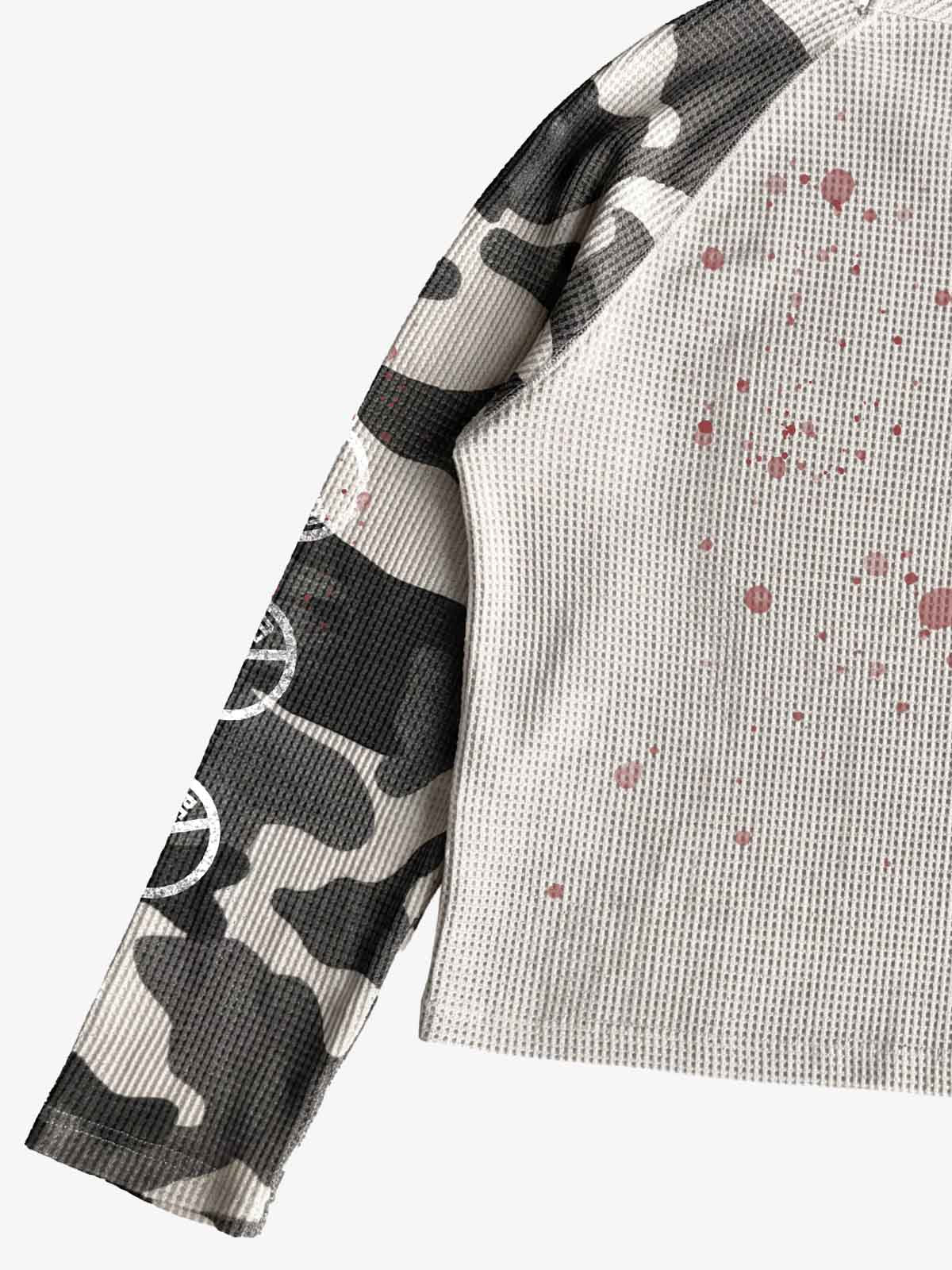 Camo Waffle Raglan Long Sleeve Tee