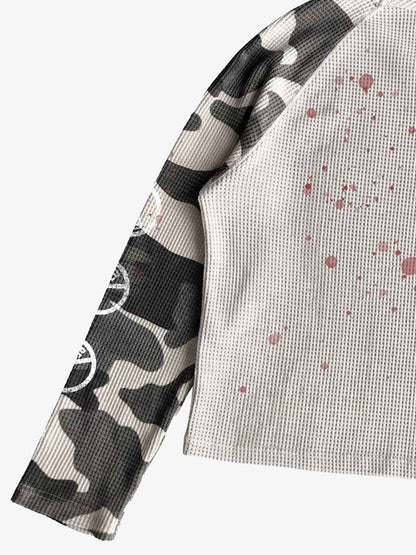 Camo Waffle Raglan Long Sleeve Tee