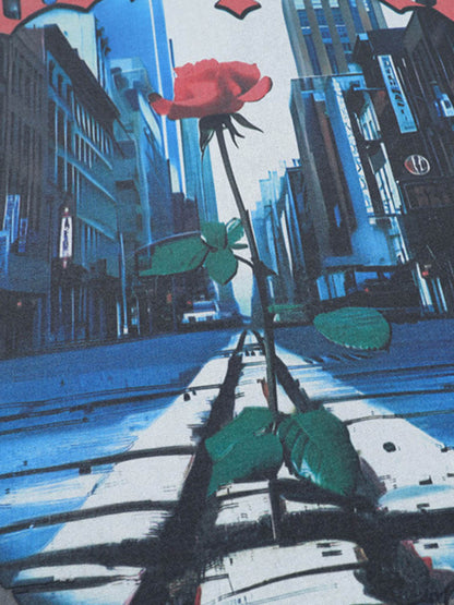 High Street Rose Urban Print T-shirt 