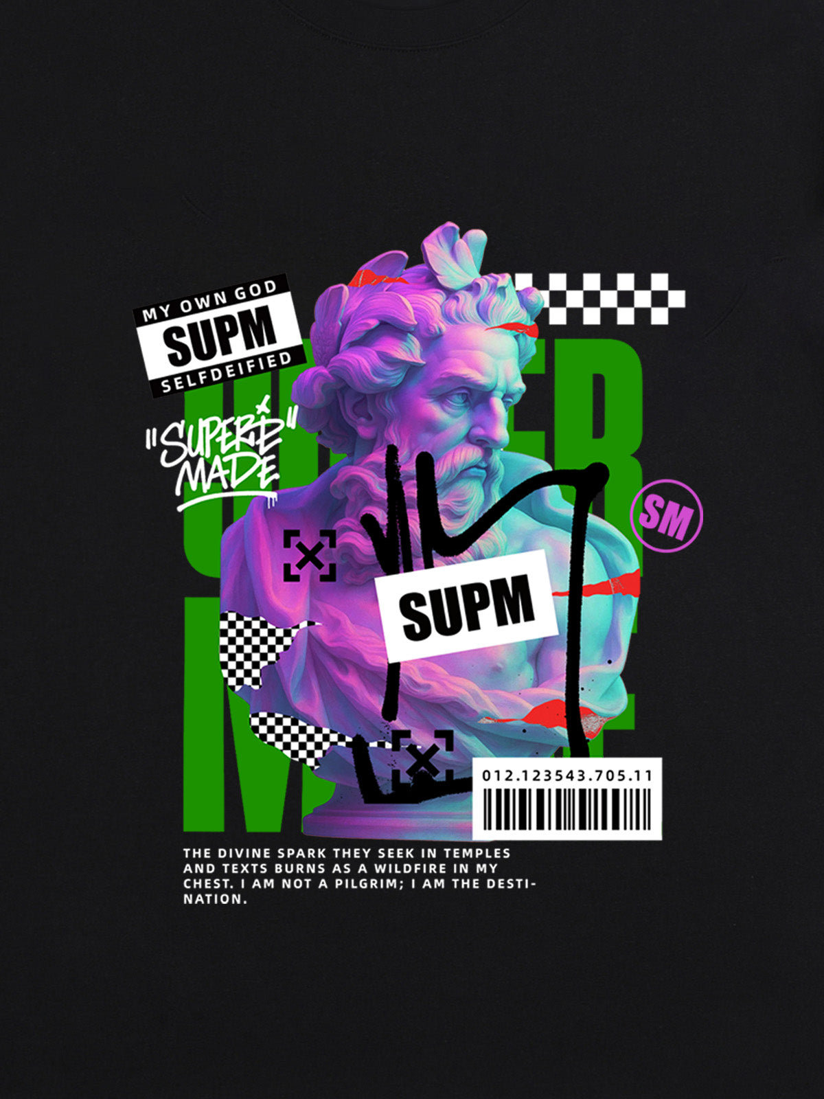 Unique Graphic T-Shirt with Bold Artistic Design for Men 