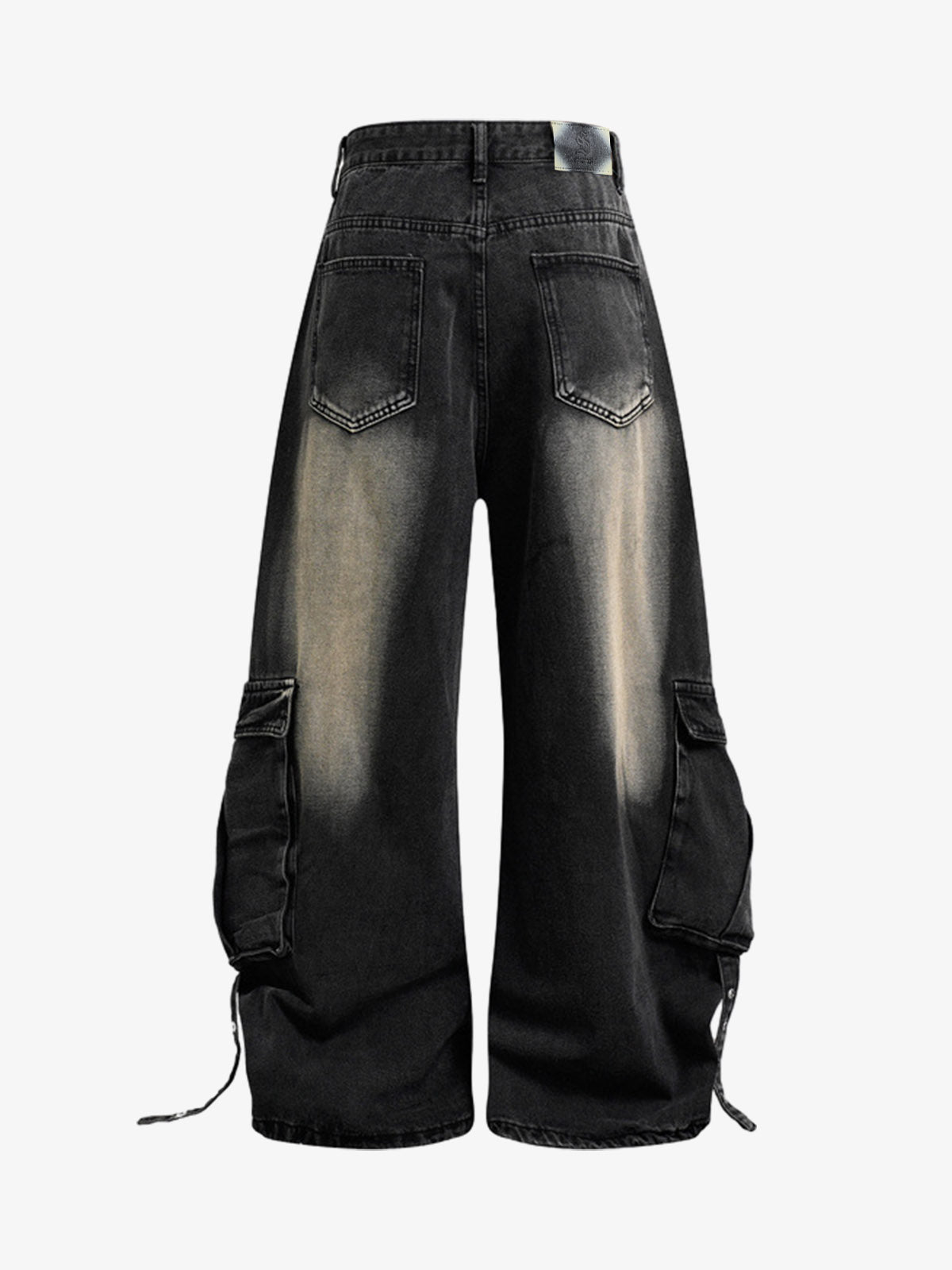 Deconstructed Multi-Pocket Cargo Jeans 
