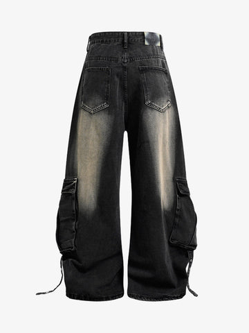 Deconstructed Multi-Pocket Cargo Jeans