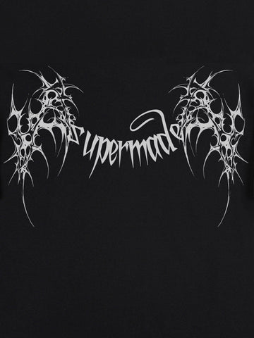 SUPM Gothic Sharp Letter Graphic T-Shirt 