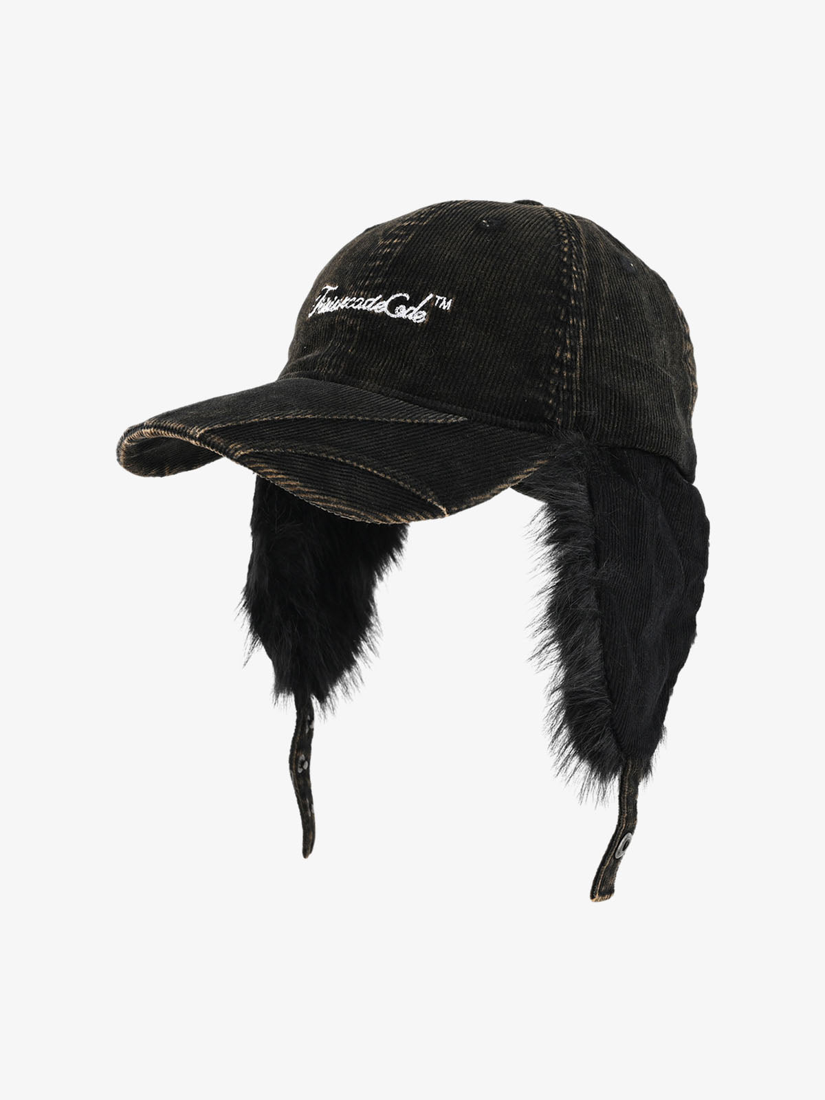 Street-style Retro Distressed Corduroy Duckbill Cap
