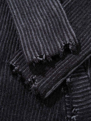 Street-style Distressed Cardigan Sweater
