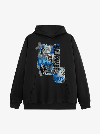 Supermade Graffiti Retro Hip-hop Hooded Sweatshirt 